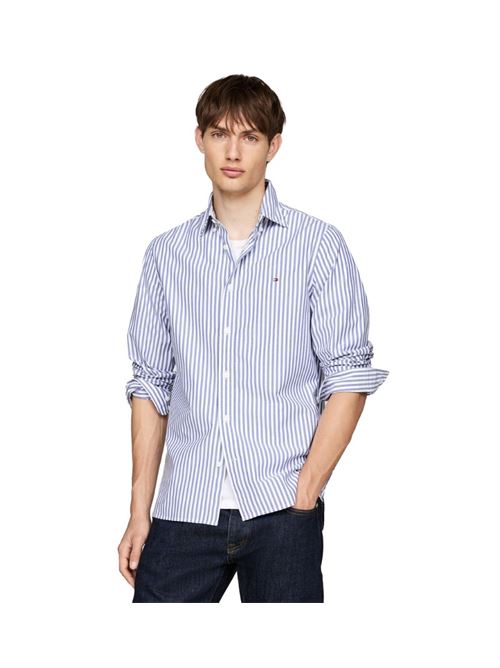 classic poplin stripe sf shirt Tommy Hilfiger | MW0MW345730A4.0A4